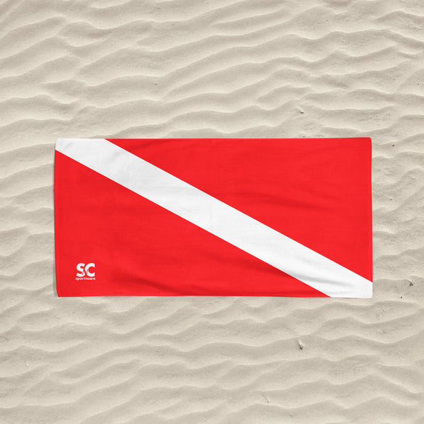SCUBA DIVE FLAG  TOWEL