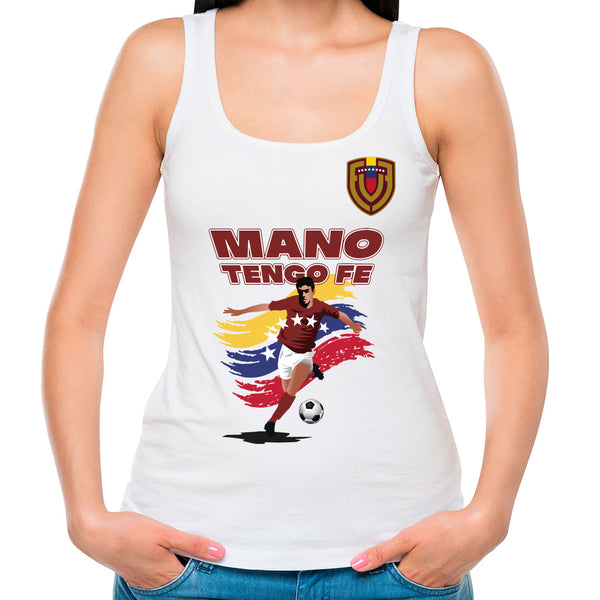 Tank Tops Femenino  Mano Tengo Fe - Blanco -