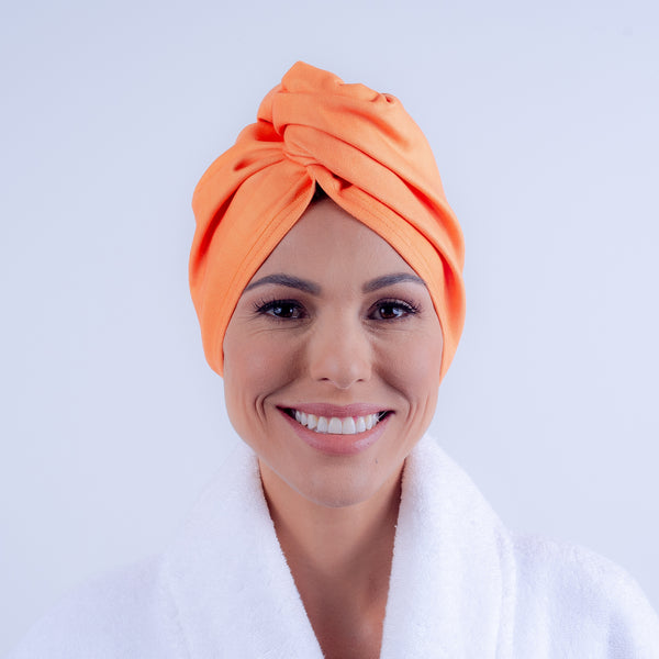 Aqkuatwist Orange Hair Towel